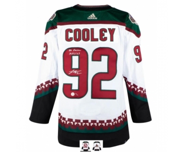 Men Arizona Coyotes #92 Logan Cooley Adidas Authentic Alternate Jersey white