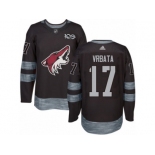 Men's Adidas Arizona Coyotes #17 Radim Vrbata Authentic Black 1917-2017 100th Anniversary NHL Jersey