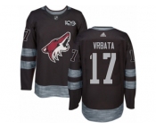 Men's Adidas Arizona Coyotes #17 Radim Vrbata Authentic Black 1917-2017 100th Anniversary NHL Jersey