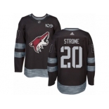 Men's Adidas Arizona Coyotes #20 Dylan Strome Authentic Black 1917-2017 100th Anniversary NHL Jersey