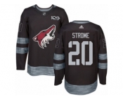 Men's Adidas Arizona Coyotes #20 Dylan Strome Authentic Black 1917-2017 100th Anniversary NHL Jersey