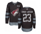 Men's Adidas Arizona Coyotes #23 Oliver Ekman-Larsson Authentic Black 1917-2017 100th Anniversary NHL Jersey