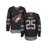 Men's Adidas Arizona Coyotes #25 Ryan White Authentic Black 1917-2017 100th Anniversary NHL Jersey