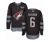 Men's Adidas Arizona Coyotes #6 Jakob Chychrun Authentic Black 1917-2017 100th Anniversary NHL Jersey