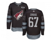 Men's Adidas Arizona Coyotes #67 Lawson Crouse Authentic Black 1917-2017 100th Anniversary NHL Jersey