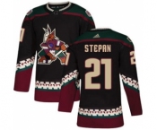 Men's Arizona Coyotes #21 Derek Stepan Black Alternate Stitched Hockey Jersey