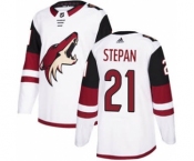 Men's Arizona Coyotes #21 Derek Stepan White Road Stitched Hockey Jersey