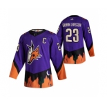 Men's Arizona Coyotes #23 Oliver Ekman-Larsson Purple 2020-21 Reverse Retro Alternate Hockey Jersey