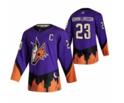 Men's Arizona Coyotes #23 Oliver Ekman-Larsson Purple 2020-21 Reverse Retro Alternate Hockey Jersey