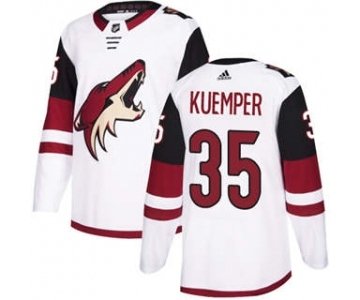 Men's Arizona Coyotes #35 Darcy Kuemper White Road Stitched Hockey Jersey