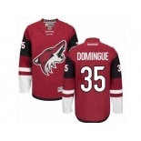 Men's Arizona Coyotes #35 Louis Domingue Red Home Stitched NHL Jersey