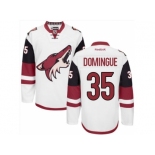 Men's Arizona Coyotes #35 Louis Domingue White Road Stitched NHL Jersey