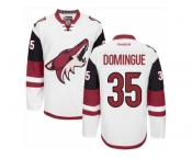 Men's Arizona Coyotes #35 Louis Domingue White Road Stitched NHL Jersey