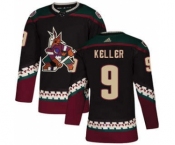 Men's Arizona Coyotes #9 Clayton Keller Black Alternate Stitched Hockey Jersey