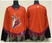 Men's Arizona Coyotes Blank Orange 2022 Reverse Retro Stitched Jersey