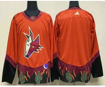 Men's Arizona Coyotes Blank Orange 2022 Reverse Retro Stitched Jersey