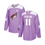 Men's Coyotes #11 BMen's rendan Perlini Purple Fights Cancer Stitched Hockey Jersey