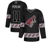 Men's Coyotes #11 Brendan Perlini Black Team Logo Fashion Stitched Hockey Jersey