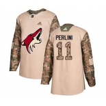 Men's Coyotes #11 Brendan Perlini Camo 2017 Veterans Day Stitched Hockey Jersey