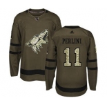 Men's Coyotes #11 Brendan Perlini Green Salute to Service Stitched Hockey Jersey