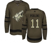 Men's Coyotes #11 Brendan Perlini Green Salute to Service Stitched Hockey Jersey