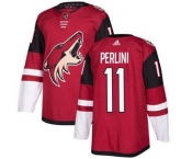 Men's Coyotes #11 Brendan Perlini Maroon Home Stitched Hockey Jersey