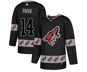 Men's Coyotes #14 Richard Panik Black Team Logo Fashion Stitched Hockey Jersey