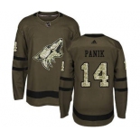 Men's Coyotes #14 Richard Panik Green Salute to Service Stitched Hockey Jersey