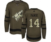 Men's Coyotes #14 Richard Panik Green Salute to Service Stitched Hockey Jersey