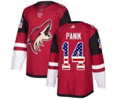 Men's Coyotes #14 Richard Panik Maroon Home USA Flag Stitched Hockey Jersey