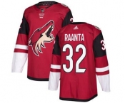 Men's Coyotes #32 Antti Raanta Maroon Home Stitched Hockey Jersey