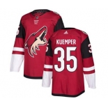 Men's Coyotes #35 Darcy Kuemper Maroon Home Stitched Hockey Jersey