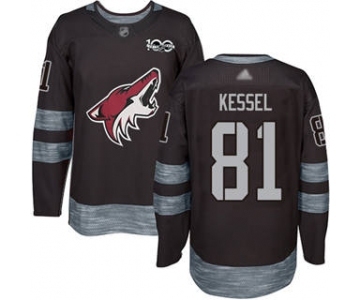 Men's Coyotes #81 Phil Kessel Black 1917-2017 100th Anniversary Stitched Hockey Jersey