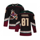 Men's Coyotes #81 Phil Kessel Black Alternate Stitched Hockey Jersey