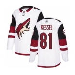 Men's Coyotes #81 Phil Kessel White Road Stitched Hockey Jersey