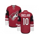 Men's Reebok Arizona Coyotes #10 Anthony Duclair Authentic Burgundy Red Home NHL Jersey