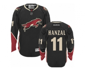 Men's Reebok Arizona Coyotes #11 Martin Hanzal Authentic Black Third NHL Jersey