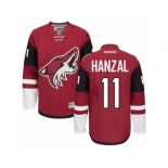 Men's Reebok Arizona Coyotes #11 Martin Hanzal Authentic Burgundy Red Home NHL Jersey