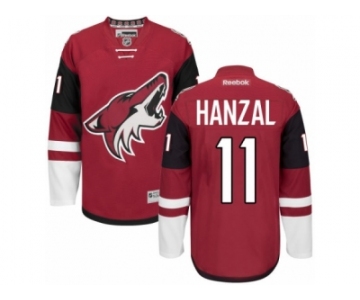 Men's Reebok Arizona Coyotes #11 Martin Hanzal Authentic Burgundy Red Home NHL Jersey