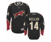 Men's Reebok Arizona Coyotes #14 Clayton Keller Authentic Black Third NHL Jersey