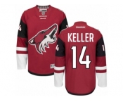 Men's Reebok Arizona Coyotes #14 Clayton Keller Authentic Burgundy Red Home NHL Jersey