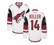 Men's Reebok Arizona Coyotes #14 Clayton Keller Authentic White Away NHL Jersey