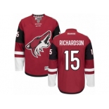 Men's Reebok Arizona Coyotes #15 Brad Richardson Authentic Burgundy Red Home NHL Jersey