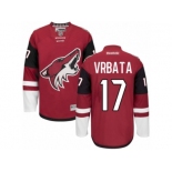 Men's Reebok Arizona Coyotes #17 Radim Vrbata Authentic Burgundy Red Home NHL Jersey