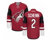 Men's Reebok Arizona Coyotes #2 Luke Schenn Authentic Burgundy Red Home NHL Jersey