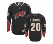 Men's Reebok Arizona Coyotes #20 Dylan Strome Authentic Black Third NHL Jersey