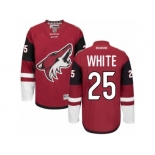 Men's Reebok Arizona Coyotes #25 Ryan White Authentic Burgundy Red Home NHL Jersey