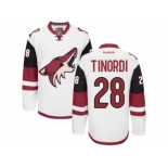 Men's Reebok Arizona Coyotes #28 Jarred Tinordi Authentic White Away NHL Jerse