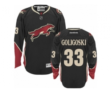 Men's Reebok Arizona Coyotes #33 Alex Goligoski Authentic Black Third NHL Jersey