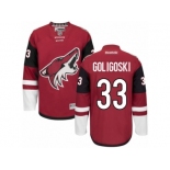 Men's Reebok Arizona Coyotes #33 Alex Goligoski Authentic Burgundy Red Home NHL Jersey